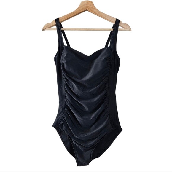 L.L. Bean Black Slimming One Piece Swimsuit - Picture 3 of 6